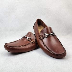 14TH & UNION Lea Men's Size 15 M Brown Leather Driving Slip On Shoes